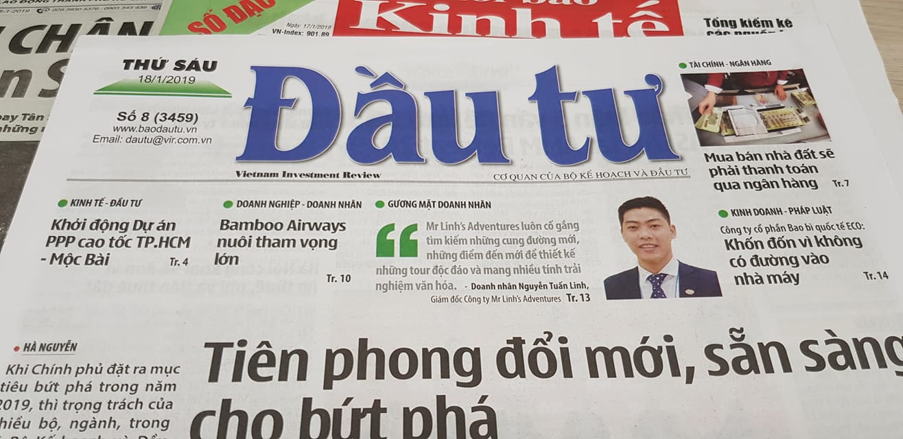 Doanh nhân Nguyễn Tuấn Linh - Báo Đầu Tư số ra tháng 01/2019